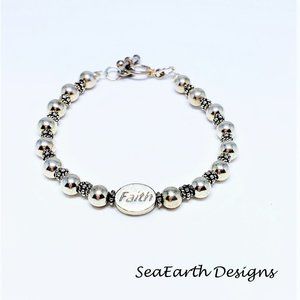 Sterling Silver Faith Bracelet